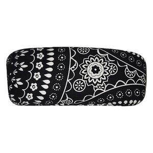 Vera Bradley Black Bandana Medallion Hard Shell Eyeglass Case, Glenna Collection